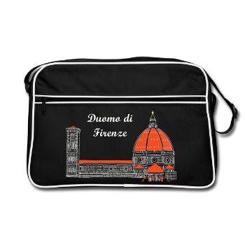 Duomo de Florence en Italie - Sac Retro - noir/blanc - Devant