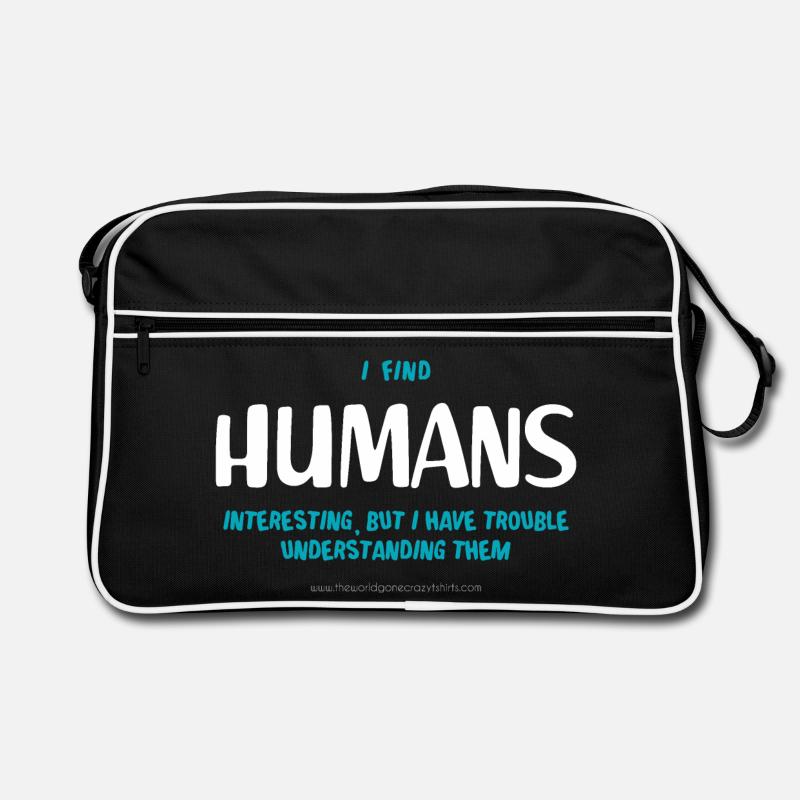 Menschen (dunkel) Retro Tasche