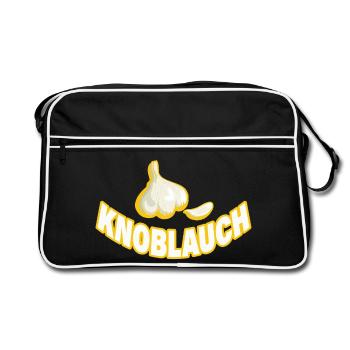 KNOBLAUCH - Retro Tasche - Schwarz/Weiß - Vorne