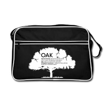 OAK Oaks with Information Nature Conservation Tree Forest - Retro Bag - black/white - Front