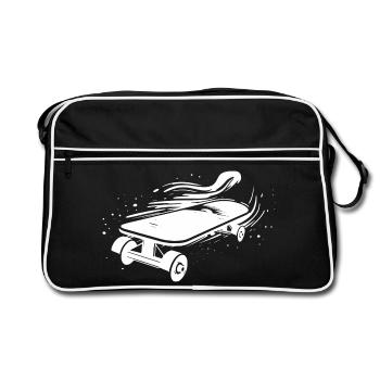 Skateboard Sketch - Retro Bag - black/white - Front
