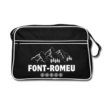 station de ski, domaine skiable, Font-Romeu - Sac Retro - noir/blanc - Devant