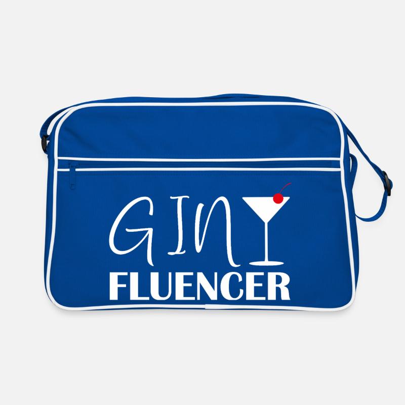 Ginfluencer Gin Statement Gin Drinker Saying Retro Bag