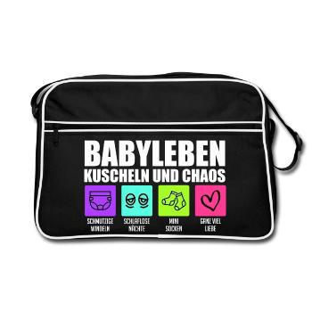 Future maman BABY LIFE CÂLIN ET CHAOS - Sac Retro - noir/blanc - Devant