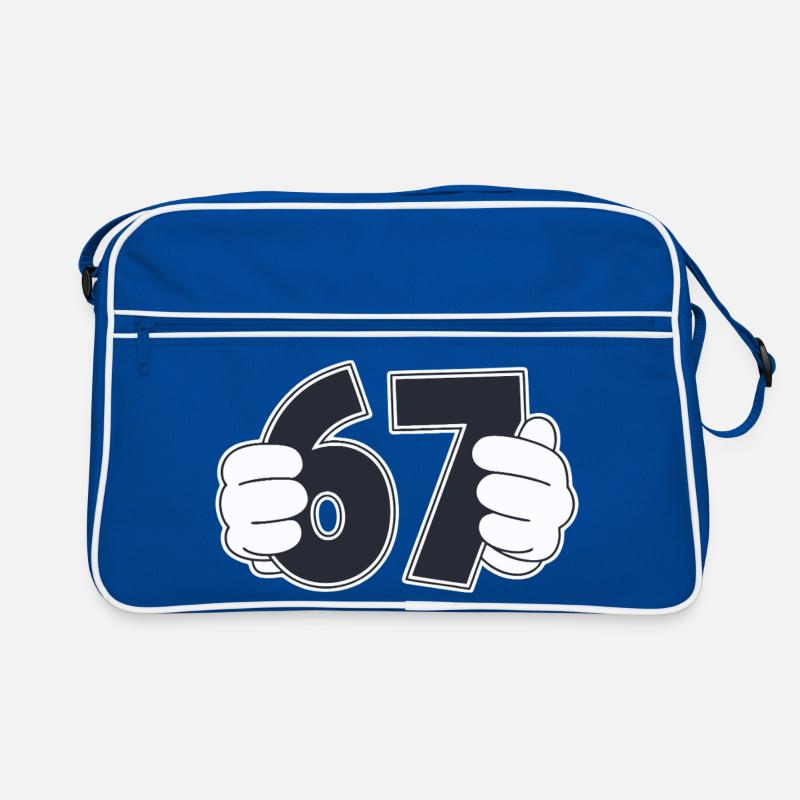 Minimaliste Fun Numéro 67 Conception graphique Sac Retro