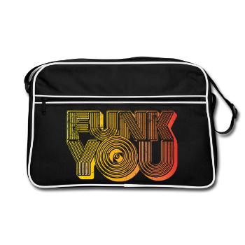 Funk You - Retro Bag - black/white - Front