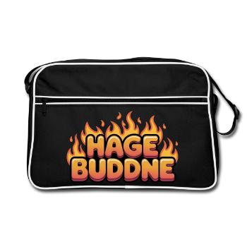 Hagebuddne - Funny Deutsche Memes - Retro Bag - black/white - Front