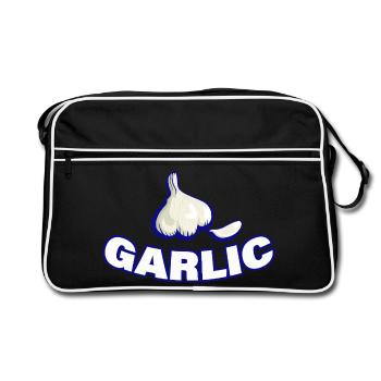 GARLIC - Retro Tasche - Schwarz/Weiß - Vorne