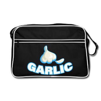 GARLIC - Retro Tasche - Schwarz/Weiß - Vorne