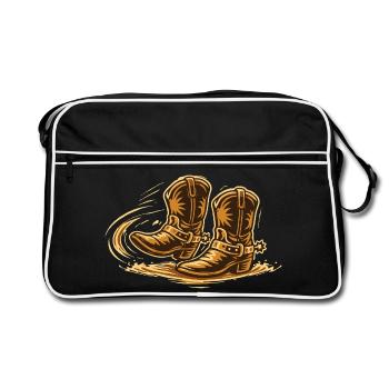 Line Dance Motion - Retro Tasche - Schwarz/Weiß - Vorne