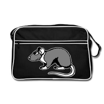 Rat Cool Lunettes de soleil Côté Roggeur drôle - Sac Retro - noir/blanc - Devant