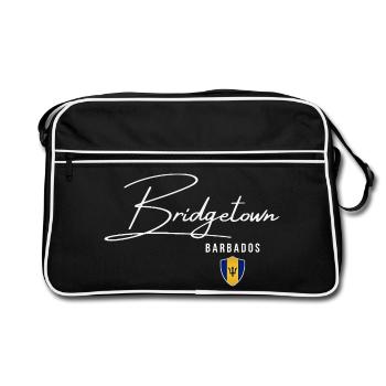 Bridgetown, Barbade, design élégant Bridgetown - Sac Retro - noir/blanc - Devant
