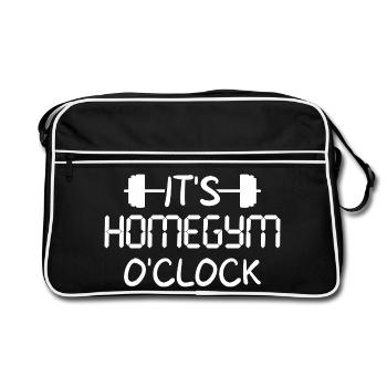 Gym Junkies Homegym O ́Clock Calisthenics Fitness - Retro Bag - black/white - Front