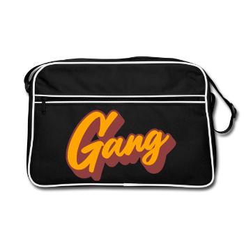 engrenage - Sac Retro - noir/blanc - Devant