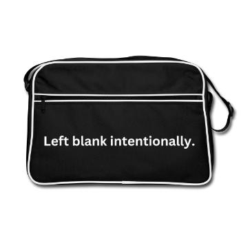 Left blank intentionally funny quote - Retro Bag - black/white - Front