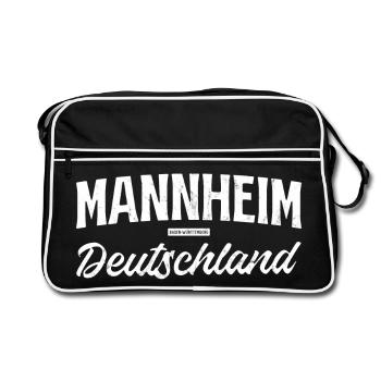 Mannheim - Germany - Retro Bag - black/white - Front