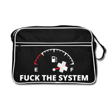 Rebel Gauge Anti-System Print - Retro Bag - black/white - Front