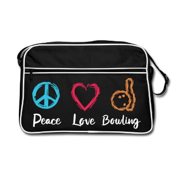 Quilles d’amour de paix - Sac Retro - noir/blanc - Devant