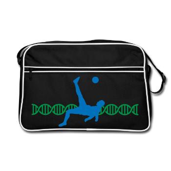 Soccer Drop Kick DNA | Colors changeable - Retro Bag - black/white - Front