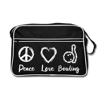 Quilles d’amour de paix - Sac Retro - noir/blanc - Devant