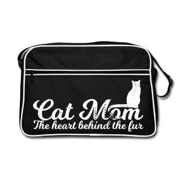 Mère chat - Sac Retro - noir/blanc - Devant