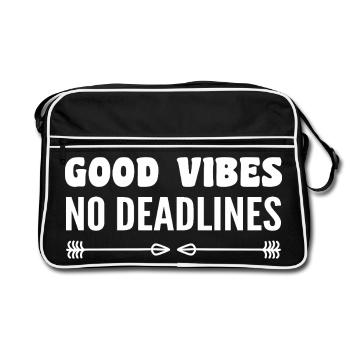 No deadlines - Sac Retro - noir/blanc - Devant