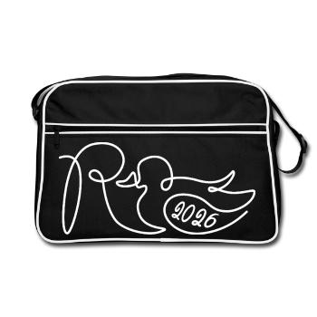 Pension une ligne - 2026 Enfin terminé - Sac Retro - noir/blanc - Devant