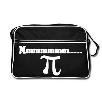 Pi Ästhetik im Mathematikstil Kuchen Sarkastisch - Retro Tasche - Schwarz/Weiß - Vorne
