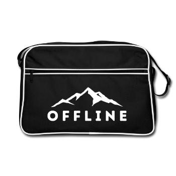 OFFLINE BERGE - Retro Tasche - Schwarz/Weiß - Vorne
