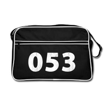 053 Enschede, Haaksbergen, Losser, Overdinkel, Glane - Retro Bag - black/white - Front