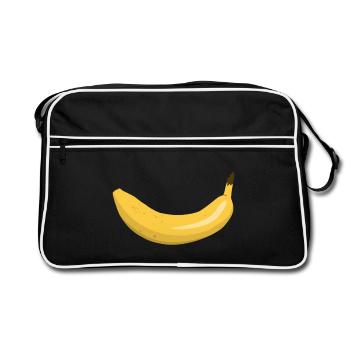 Banane sourire - Sac Retro - noir/blanc - Devant