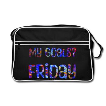 Mes objectifs ? Vendredi - Mon objectif? Vendredi - Sac Retro - noir/blanc - Devant