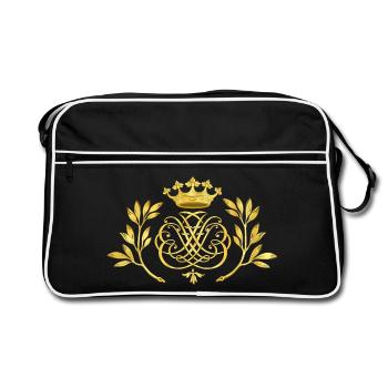 Sceau de Bach / monogramme / armoiries / insignes, or - Sac Retro - noir/blanc - Devant