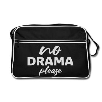 Pas de drame Repose-toi Détends-toi Détends-toi Détends-toi Amuse-toi - Sac Retro - noir/blanc - Devant