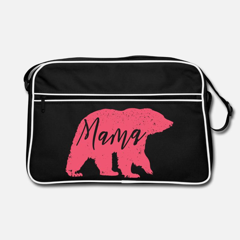Mama Bär Pink – Süßes Muttertag Geschenk Retro Tasche