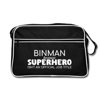 Binman Superhero - Retro Bag - black/white - Front