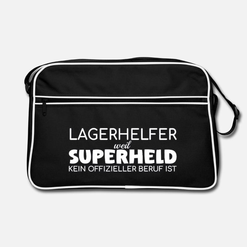 Lagerhelfer Superheld Retro Tasche