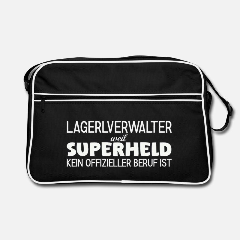 Lagerverwalter Superheld Retro Tasche