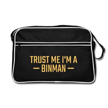 Binman Trust me - Retro Bag - black/white - Front
