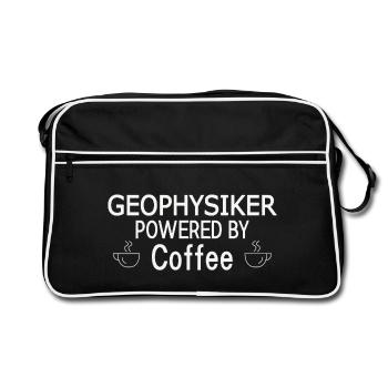 Geophysicist Powered By Coffee Geophysics - Retro Bag - black/white - Front