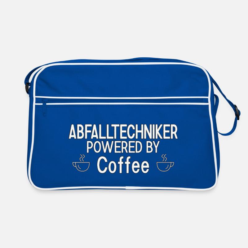 Technicien des déchets alimenté par le café Sac Retro