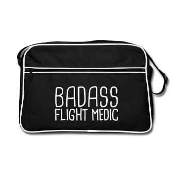 Flight Medic Badass Luftrettung - Retro Tasche - Schwarz/Weiß - Vorne
