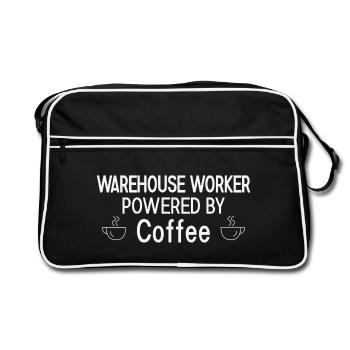 Magasinier alimenté par le café - Sac Retro - noir/blanc - Devant