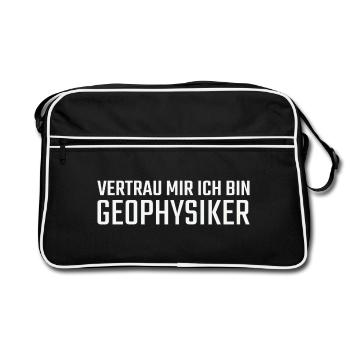 Geophysicist Trust Me Geophysics - Retro Bag - black/white - Front