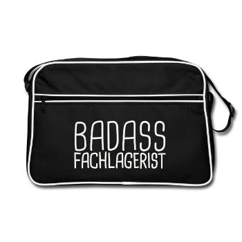 Warehouse clerk Badass - Retro Bag - black/white - Front