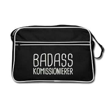 Commissaire Badass - Sac Retro - noir/blanc - Devant