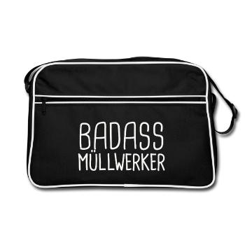 Garbage Collector Badass - Retro Bag - black/white - Front