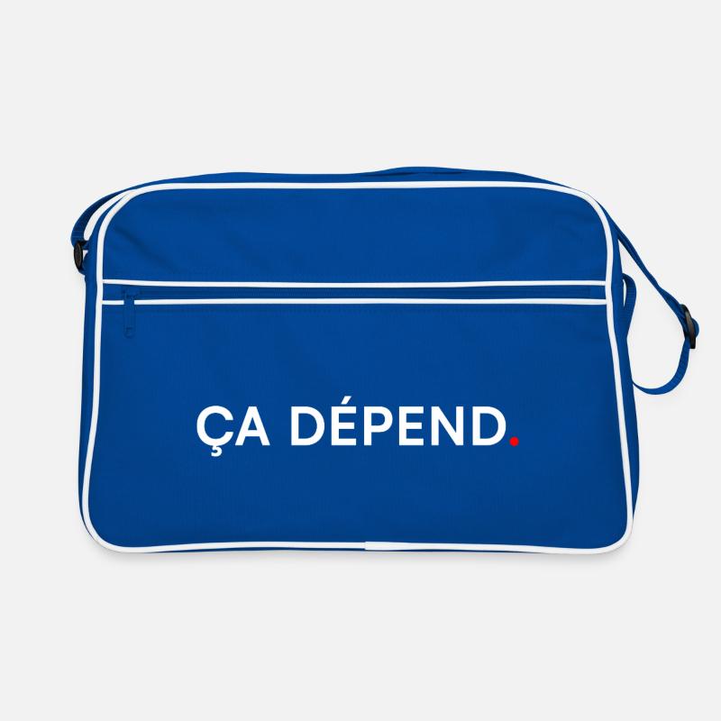 ÇA DÉPEND. Humour Minimal Expression Sac Retro