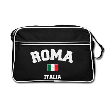 Emblème de Roma Italia - Sac Retro - noir/blanc - Devant