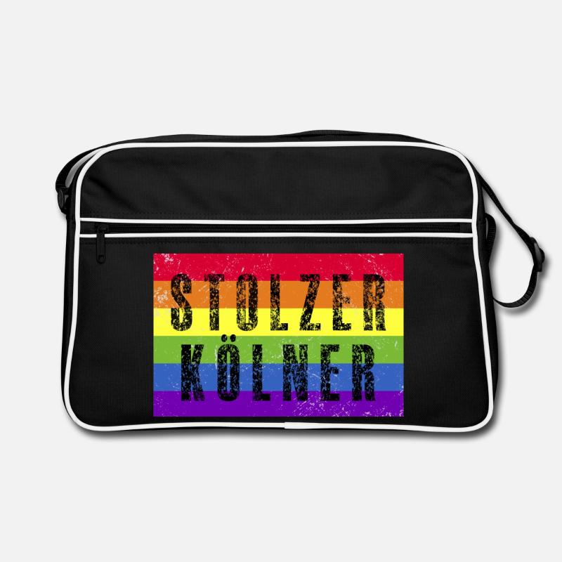 Stolzer Kölner - Regenbogenfahne Retro Tasche